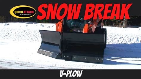 v plow for skid steer|quick attach snow plow.